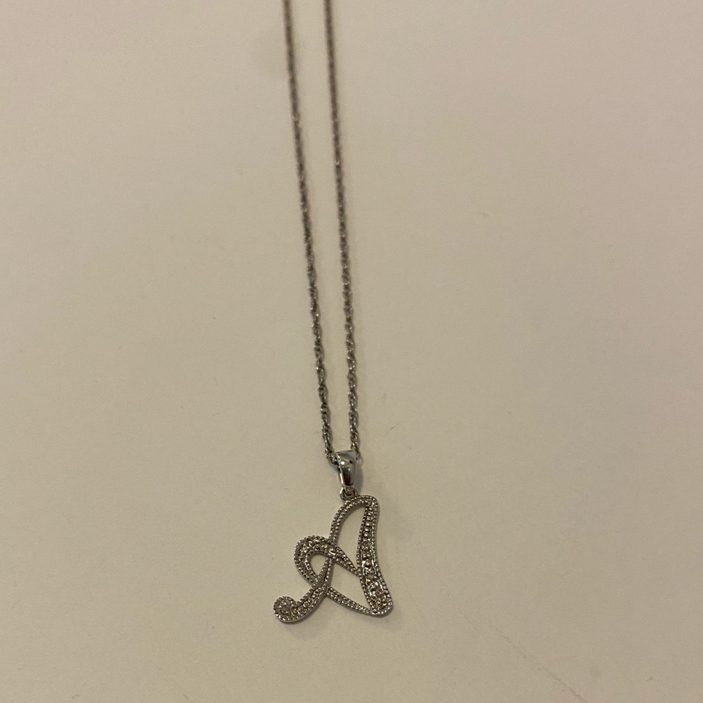 Sterling silver ‘A’ Necklace